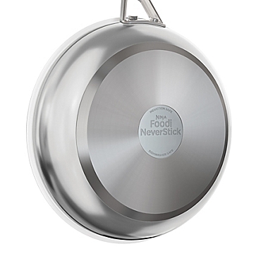 Ninja&trade; Foodi&trade; NeverStick&trade; Nonstick Stainless Steel 3-Piece Fry Pan Set. View a larger version of this product image.