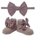 Alternate image 0 for So 'dorable Size 0-12M  2-Piece Sea Fog Headband and Bootie Set