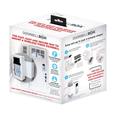Doorbell Boa&trade; Protective Video Doorbell Mount in White. View a larger version of this product image.