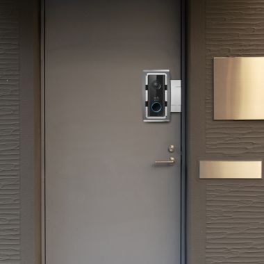 Doorbell Boa&trade; Protective Video Doorbell Mount in Nickel. View a larger version of this product image.