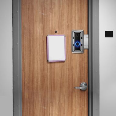 Doorbell Boa&trade; Protective Video Doorbell Mount in Nickel. View a larger version of this product image.