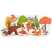 Cassarokids&reg; Waldorf 15-Piece Wooden Forest Animal Set
