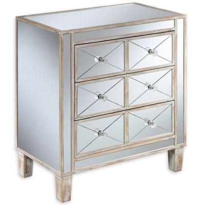 Gold Coast BettyB 3-Drawer Mirrored End Table