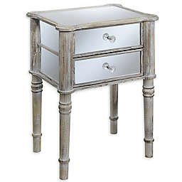 Gold Coast Mayfair 2-Drawer End Table in Weathered White