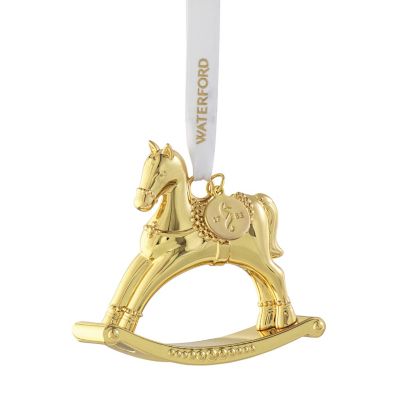 Waterford&reg; 3.12-Inch Alloy Rocking Horse Christmas Ornament in Golden