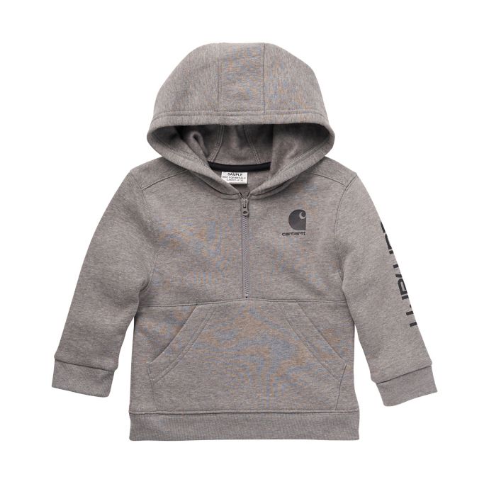 carhartt wip chase half zip sweat in grey