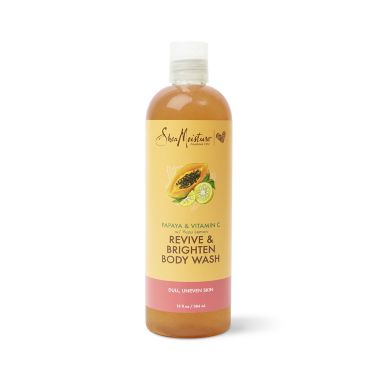 SheaMoisture&reg; 13 oz. Papaya &amp; Vitamin C w/ Yuzu Lemon Revive &amp; Brighten Body Wash. View a larger version of this product image.