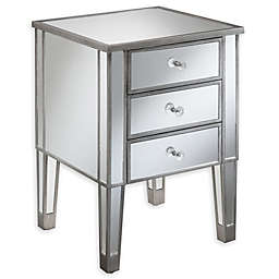 Gold Coast Mirrored 3-Drawer End Table