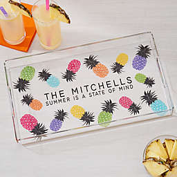 Pineapple Party Personalized Acrylic Serving Tray