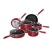 Ninja&trade; Foodi&trade; NeverStick&trade; Vivid Nonstick Aluminum 10-Piece Cookware Set in Red