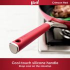 Alternate image 5 for Ninja&trade; Foodi&trade; NeverStick&trade; Vivid Nonstick Aluminum 13-Piece Cookware Set in Red