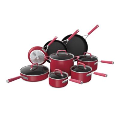 Ninja&trade; Foodi&trade; NeverStick&trade; Vivid Nonstick Aluminum 13-Piece Cookware Set in Red