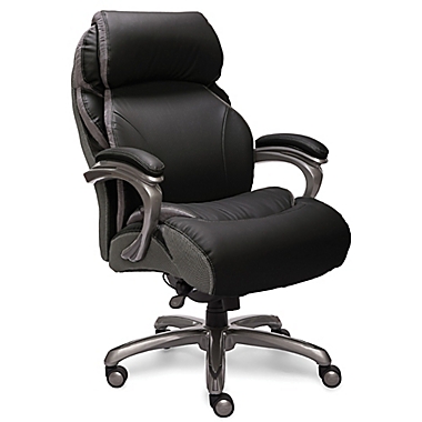 Serta&reg; Tranquil Big & Tall Leather Executive Office Chair with AIR&trade; in Black. View a larger version of this product image.