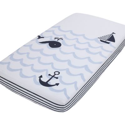Nautica Kids&reg; Nautical Adventure Photo Op Fitted Crib Sheet in Navy