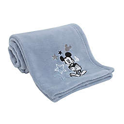 Disney® Timeless Mickey Mouse Baby Blanket in Light Blue