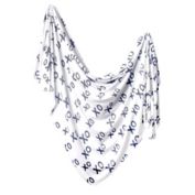 Copper Pearl XOXO Knit Swaddle Blanket in White
