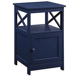 Oxford End Table with Storage Cabinet and Shelf