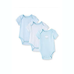 Little Me® 3-Pack Welcome to World Short Sleeve Bodysuits in Blue