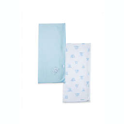 Little Me® 2-Pack Bear Organic Cotton Receiving Blankets in Blue