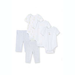 Little Me® 5-Piece Giraffe Bodysuit and Pant Set in White