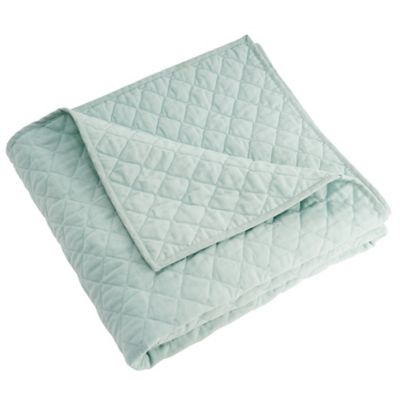 Quilted Throw Blanket in Spa