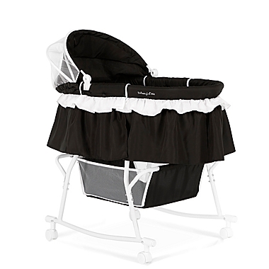 Dream On Me Lacy 2-in-1 Portable Bassinet in Black. View a larger version of this product image.