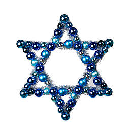 H for Happy™ 18.5-Inch Star of David Hanging Sign in Blue/Silver