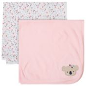 Just Born&reg; 2-Pack Koala Cotton Thermal Blankets in Pink