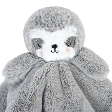 Just Born&reg; Sloth Security Blanket in Grey. View a larger version of this product image.