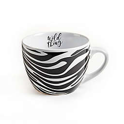 "Wild Thing" 18 oz. Cappuccino Mug in Black/White