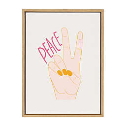 Kate and Laurel™ Sylvie Peace 18-Inch x 24-Inch Framed Canvas Wall Art