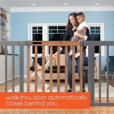 Summer&trade; West End Safety Gate&trade; in Honey Oak. View a larger version of this product image.