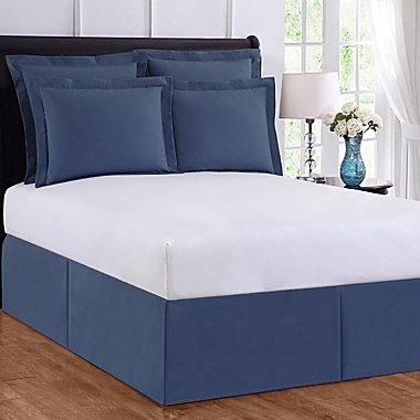 Nestwell&trade; 15-Inch Twin Wraparound Bed Skirt in Medium Blue. View a larger version of this product image.