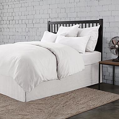 Nestwell&trade; Linen Blend Queen Bed Skirt in White. View a larger version of this product image.