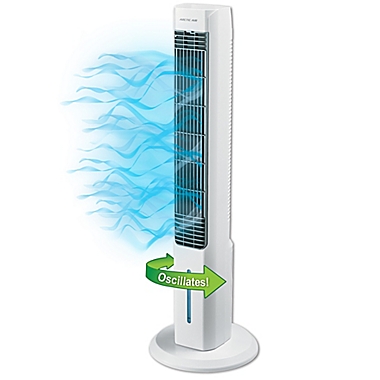 Arctic Air&trade; Tower Pure Air Cooler/Humidifier in White. View a larger version of this product image.