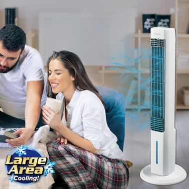 Arctic Air&trade; Tower Pure Air Cooler/Humidifier in White. View a larger version of this product image.