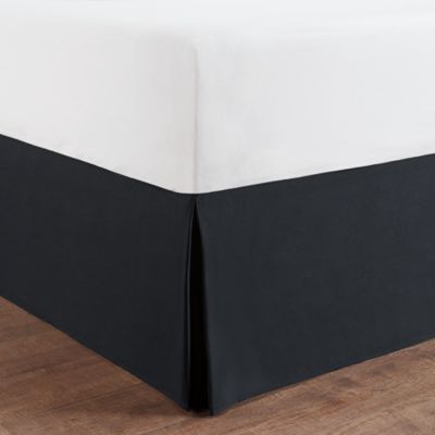 Simply Essential&trade; Microfiber Twin Tailored Bed Skirt in Black