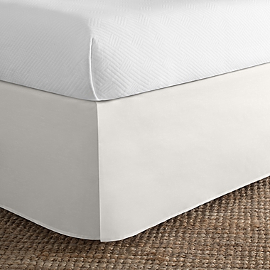 Simply Essential&trade; Microfiber Tailored Queen Bed Skirt in Ivory. View a larger version of this product image.