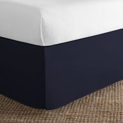 Simply Essential&trade; Microfiber Twin Tailored Bed Skirt in Navy