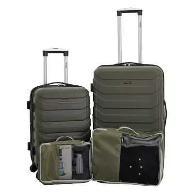 Wrangler 4-Piece Spinner Luggage Set in Green