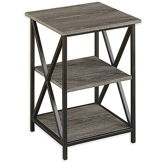 Convenience Concepts Tucson 3 Tier End, 3 Tier End Table With Drawer