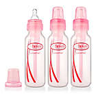 Alternate image 0 for Dr. Brown&#39;s&reg; Natural Flow 3-Pack 8 oz. Baby Bottles in Pink