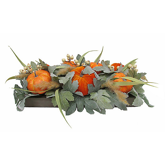 Alternate image 1 for 21-Inch Pumpkin Berry Centerpiece with Wooden Box