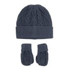 Alternate image 0 for NYGB&trade; Size 12-24M 2-Piece Fisherman Cable Knit Hat and Mitten Set in Dusk