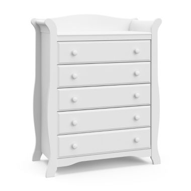 Storkcraft&reg; Avalon 5-Drawer Dresser in White. View a larger version of this product image.