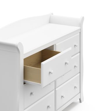 Storkcraft&reg; Avalon 6-Drawer Double Dresser in White. View a larger version of this product image.
