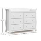 Alternate image 5 for Storkcraft&reg; Avalon 6-Drawer Double Dresser in White