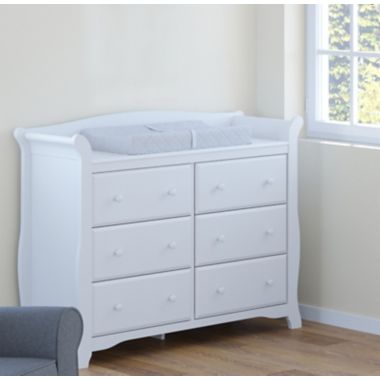 Storkcraft&reg; Avalon 6-Drawer Double Dresser in White. View a larger version of this product image.