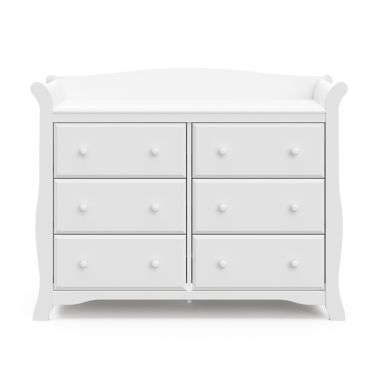Storkcraft&reg; Avalon 6-Drawer Double Dresser in White. View a larger version of this product image.