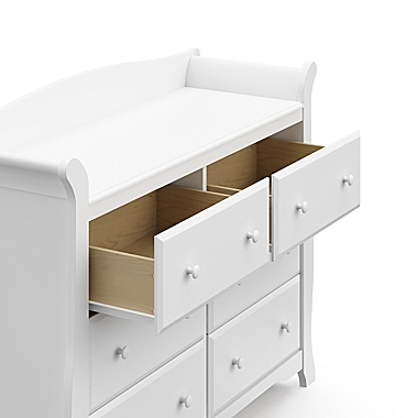Storkcraft&reg; Avalon 6-Drawer Double Dresser in White. View a larger version of this product image.
